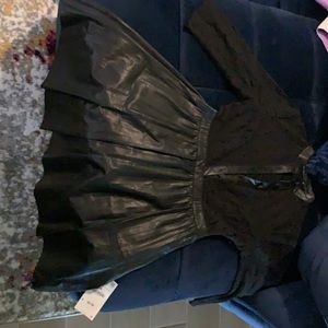 Zara Faux Leather Dress with Lace